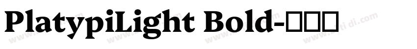 PlatypiLight Bold字体转换